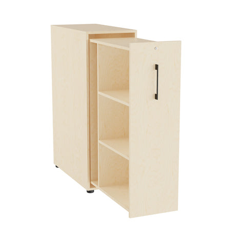 Towerskab DNA A9 Venstre, Birk med sort håndtag