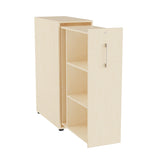 Towerskab DNA A9 Venstre, Birk med alugråt håndtag – image 1