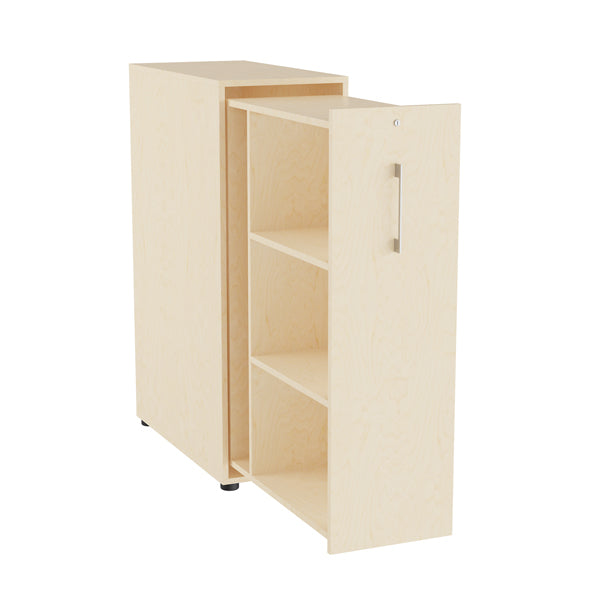 Towerskab DNA A9 Venstre, Birk med alugråt håndtag – image 2