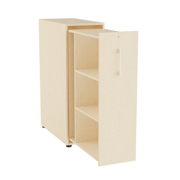 Towerskab DNA A9 Venstre, Birk med hvidt håndtag – image 1