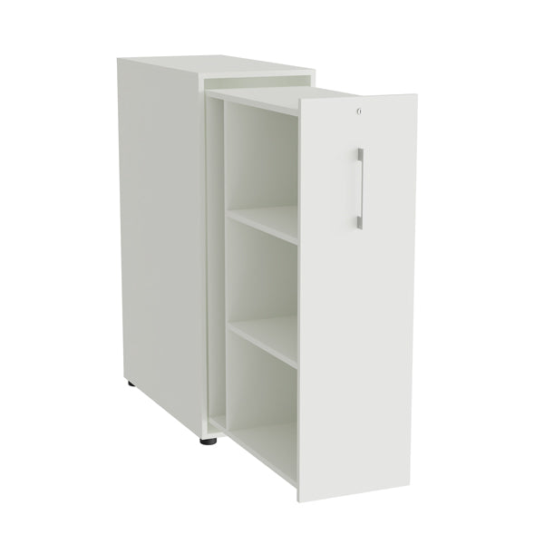 Towerskab DNA A9 Venstre, Hvid med alugråt håndtag – image 1