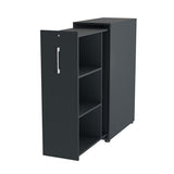 Towerskab DNA A9 Venstre, Antracit med hvidt håndtag