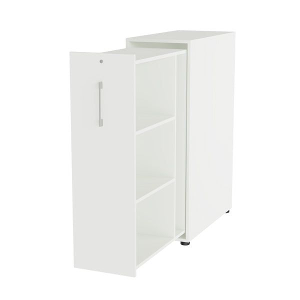 Towerskab DNA A9 Højre, Hvid med alugråt håndtag – image 2