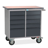 Værkstedsvogn SMV 10 skuffer, RAL7004/7024 – image 1