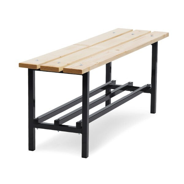 Bænk Fritstående med skohylde 1100mm Fyr – image 2