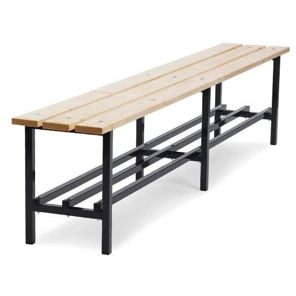 Bænk Fritstående med skohylde 2000mm Fyr – image 2