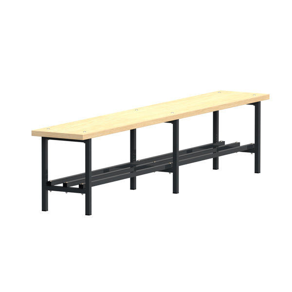 Bænk Fritstående med skohylde 2000mm Ask Laminat – image 1