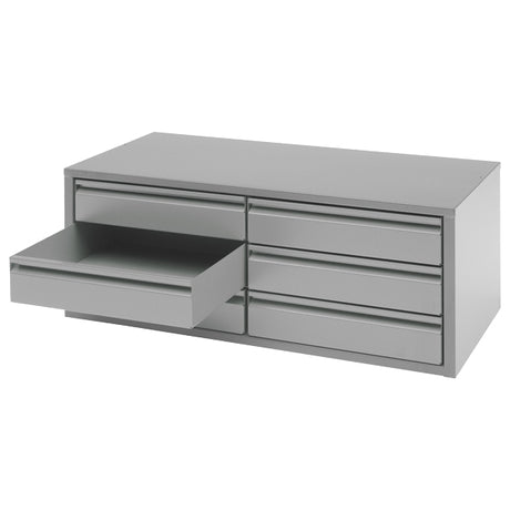 Skuffesektion med 6 skuffer til GBP værktøjsskab, RAL7004 – image 2