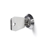 Garderobeskab 2x300mm m/lige tag, antracit dør med cylinderlås og benramme – image 3