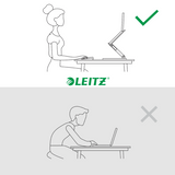 Leitz Ergo justerbar multivinklet laptop stand grå