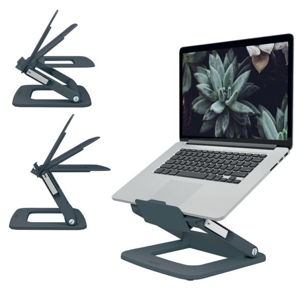 Leitz Ergo justerbar multivinklet laptop stand grå