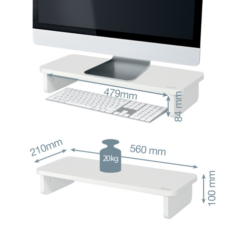 Monitor Stand Leitz Ergo Cosy white