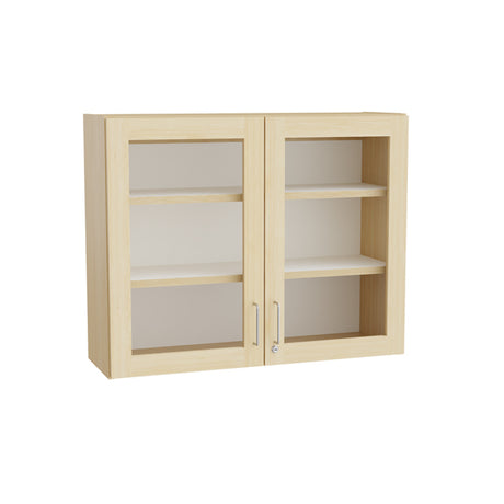 Mora Overskab 800x1000x320mm birk laminat/glas