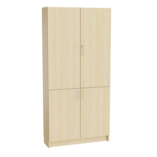 Mora Højskab med delte døre 2100x1000x320mm birk laminat