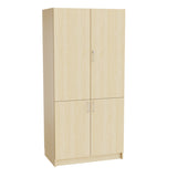 Mora Højskab med delte døre 2100x1000x600mm birk laminat
