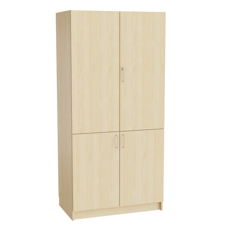 Mora Højskab med delte døre 2100x1000x600mm birk laminat