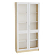 Mora Højskab med glasdøre 2100x1000x320mm grå laminat