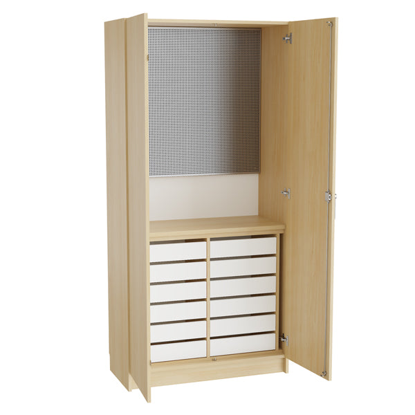 Mora Værktøjsskab 2100x1000x470mm birk laminat