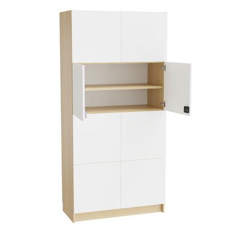 Mora Materialskab 2100x1000x470mm hvid laminat