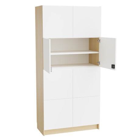 Mora Materialskab 2100x1000x470mm hvid laminat