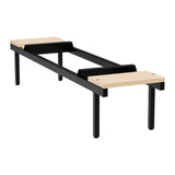 Siddebænk birk, dobbel 400x1100mm