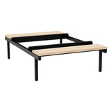 Siddebænk birk, dobbel 900x800mm