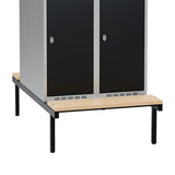 Siddebænk birk, dobbel 800x800mm