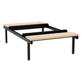 Siddebænk birk, dobbel 800x800mm