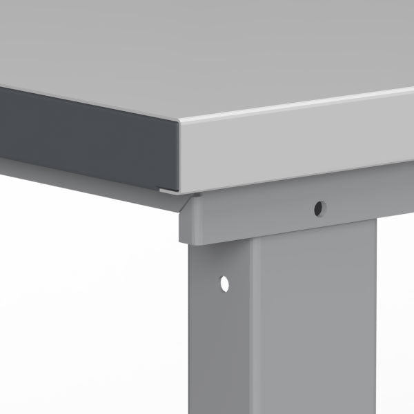 Filebænk 2500x800 mm stål bordplade – image 2