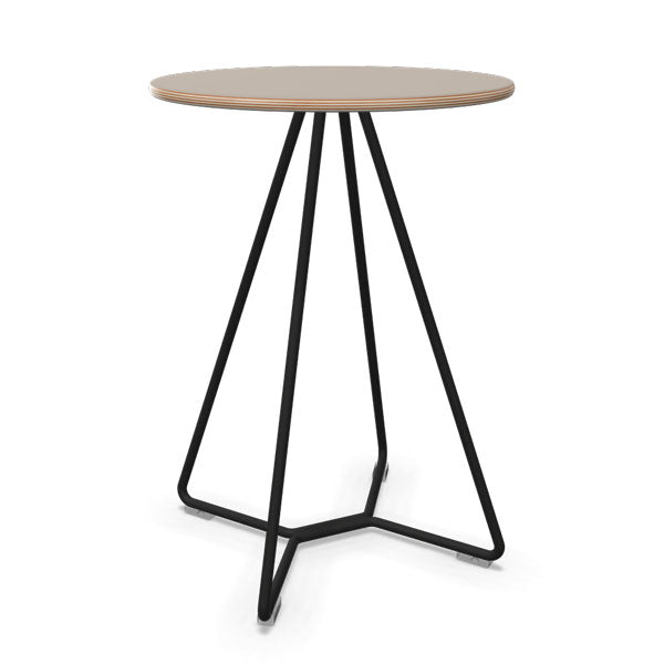 Bord Tilkka lys grå linoleum, sort stel – image 1