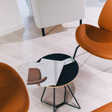 Bord Tilkka lys grå linoleum, sort stel – image 2