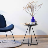 Bord Tilkka lys grå linoleum, sort stel – image 3