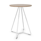 Bord Tilkka lys grå linoleum, hvidt stel