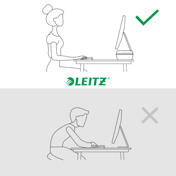 Monitor stand Ergo Leitz lysgrå