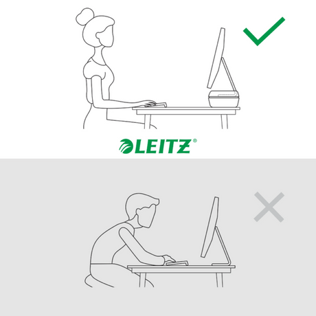 Monitor stand Ergo Leitz lysgrå