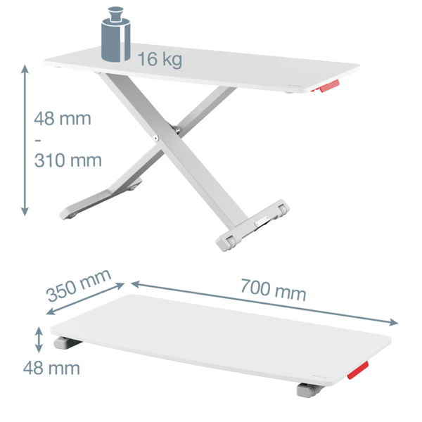 Desk riser Ergo Cosy lysgrå