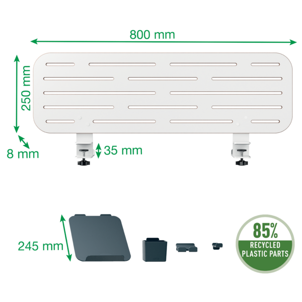 Pegboard organiseringstavle t/skrivebord 80x25cm (5)