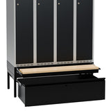 Understel med skuffe og siddebænk, 1200x550mm