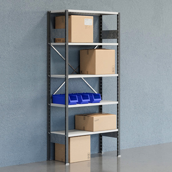GBP Lagerreol Åben V06 2100x1000x400  RAL 7035 – Lagerreoler (billede 1)