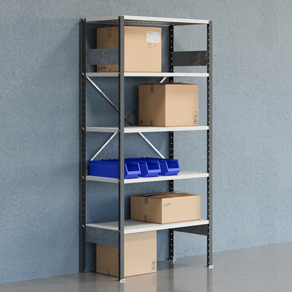 GBP Lagerreol Åben V06 2100x1000x500  RAL 7035 – Lagerreoler (billede 1)