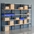 GBP Lagerreol Åben V06 2100x3000x400  RAL 7035 – Lagerreoler (billede 1)