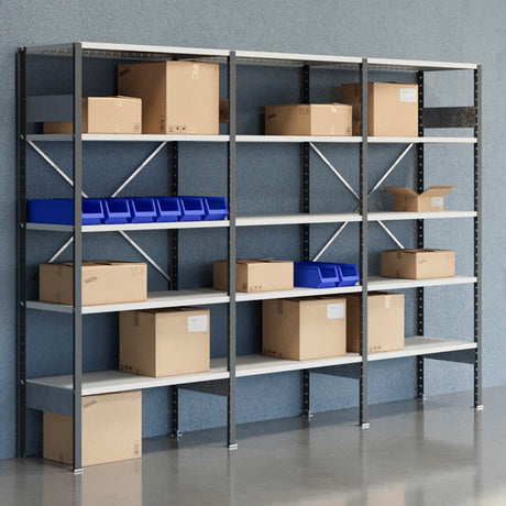 GBP Lagerreol Åben V06 2100x3000x500  RAL 7035 – Lagerreoler (billede 1)