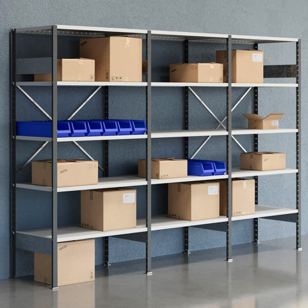 Lagerreol Åben V06 2100x3000x600  RAL 7035 – image 1