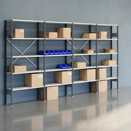 GBP Lagerreol Åben V06 2100x4000x300  RAL 7035 – Lagerreoler (billede 1)