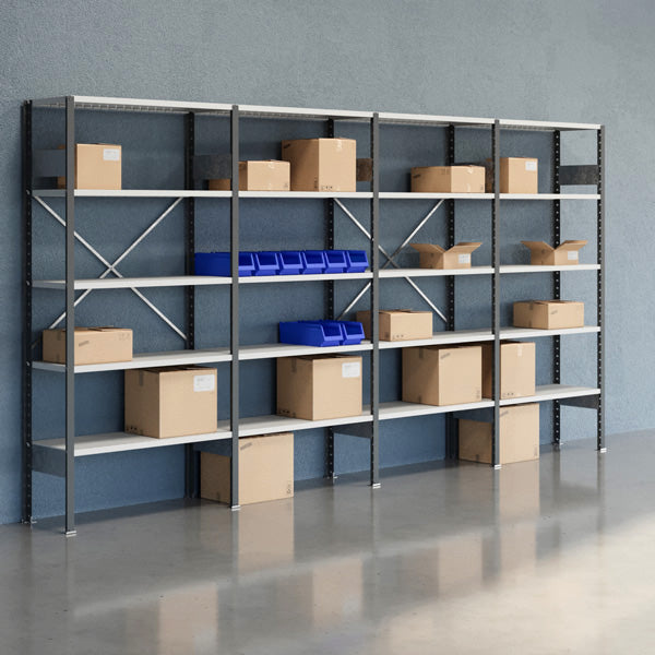 Lagerreol Åben V06 2100x4000x400  RAL 7035 – image 1