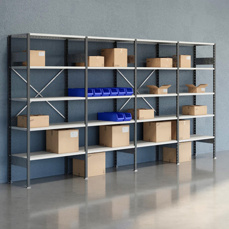 Lagerreol Åben V06 2100x4000x500  RAL 7035 – image 1