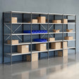 GBP Lagerreol Åben V06 2100x4000x600  RAL 7035 – Lagerreoler (billede 1)