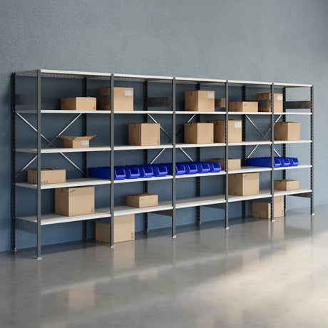 Lagerreol Åben V06 2100x5000x600  RAL 7035 – image 2