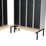 Siddebænk birk, hjørne 1200x400mm