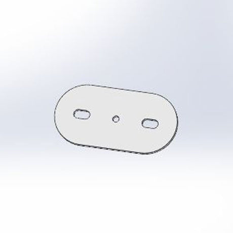 Koblingsbeslag 50 mm gulvskærm Alugrå – image 1